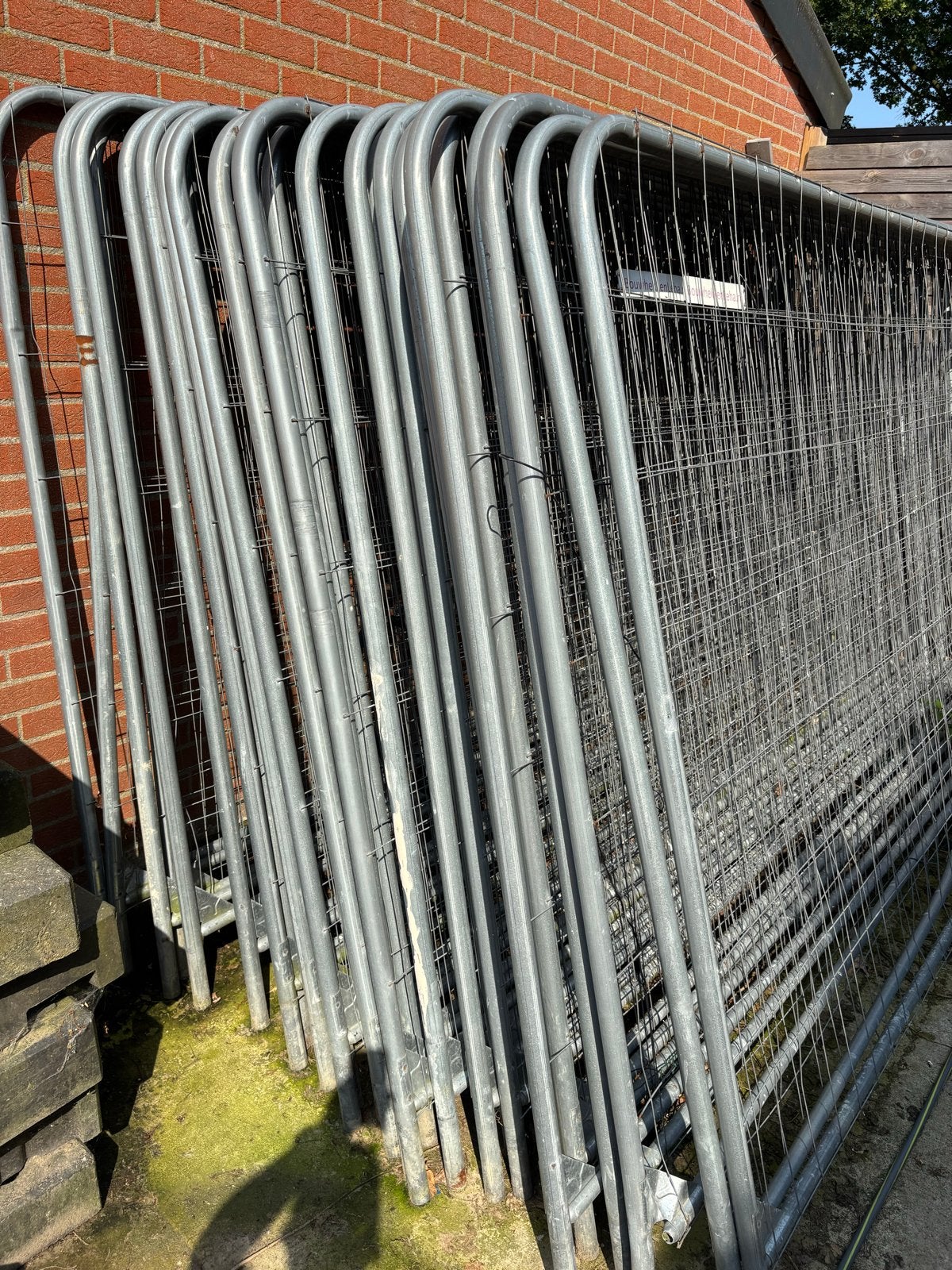 Bouwhekken met kunstofvoeten 30 stuks, Ophalen, 6 meter of meer, IJzer, 1 tot 2 meter
