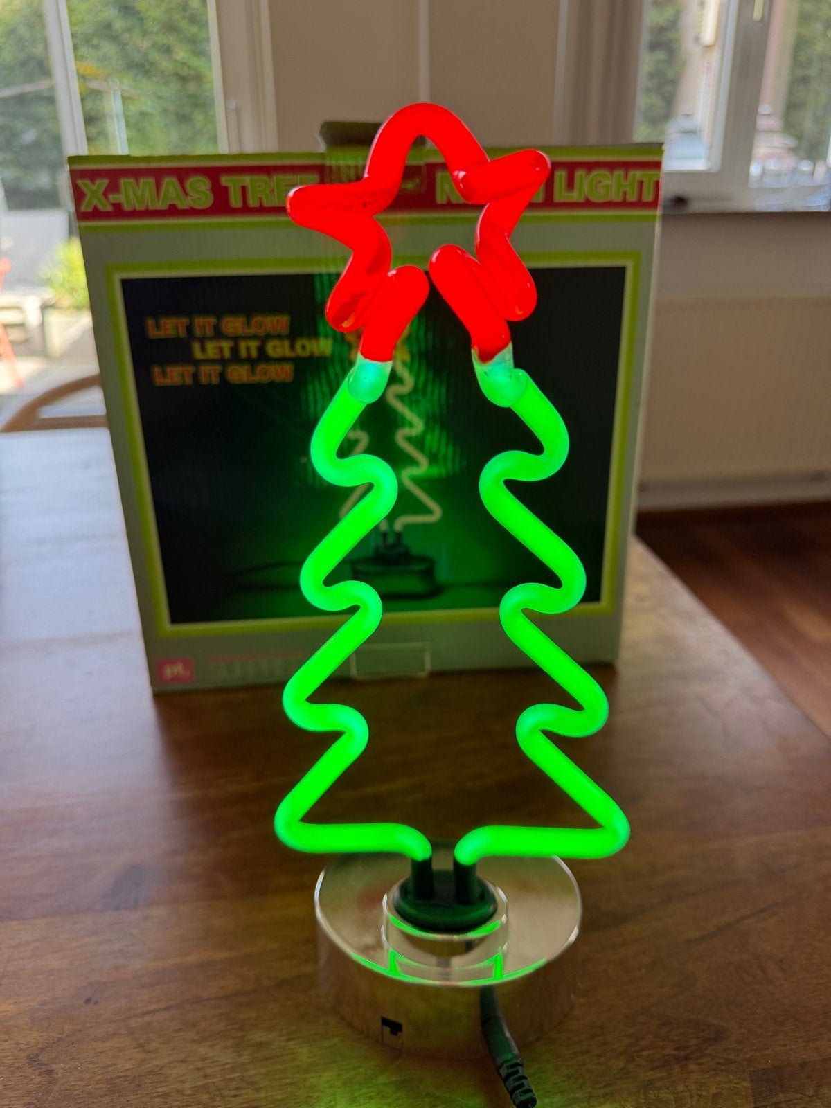 Vintage Present Time Neon Kerstboom – X-Mas Tree, Diversen, Ophalen of Verzenden, Zo goed als nieuw