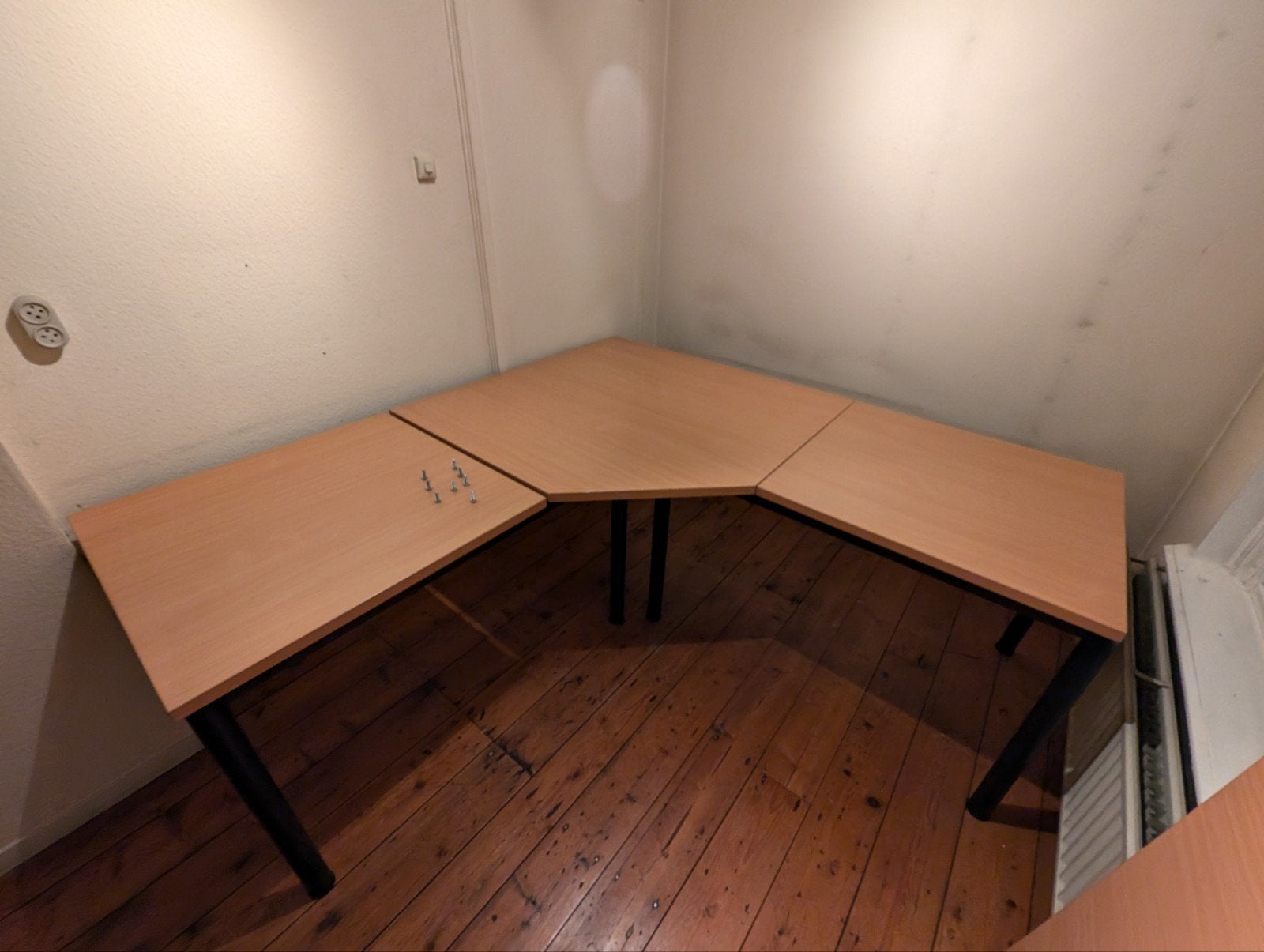 Hoekbureau - 200x200x80 cm, Huis en Inrichting, Bureaus, Ophalen, Demontabel, Hoekbureau, Bruin