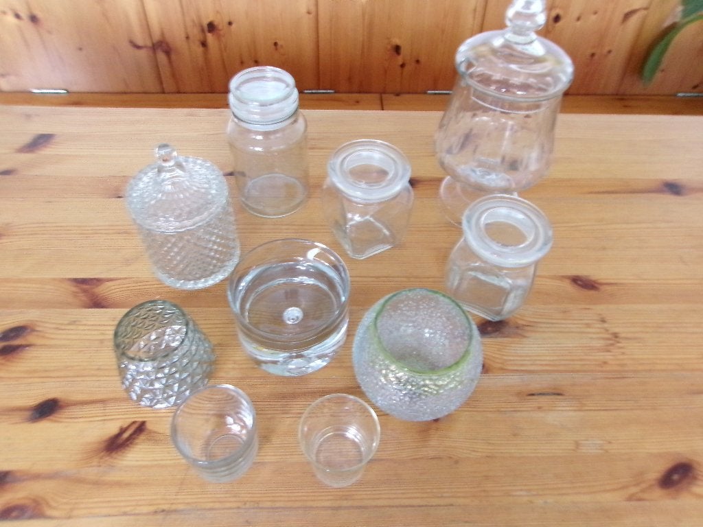 Diverse glazen potten, Ophalen