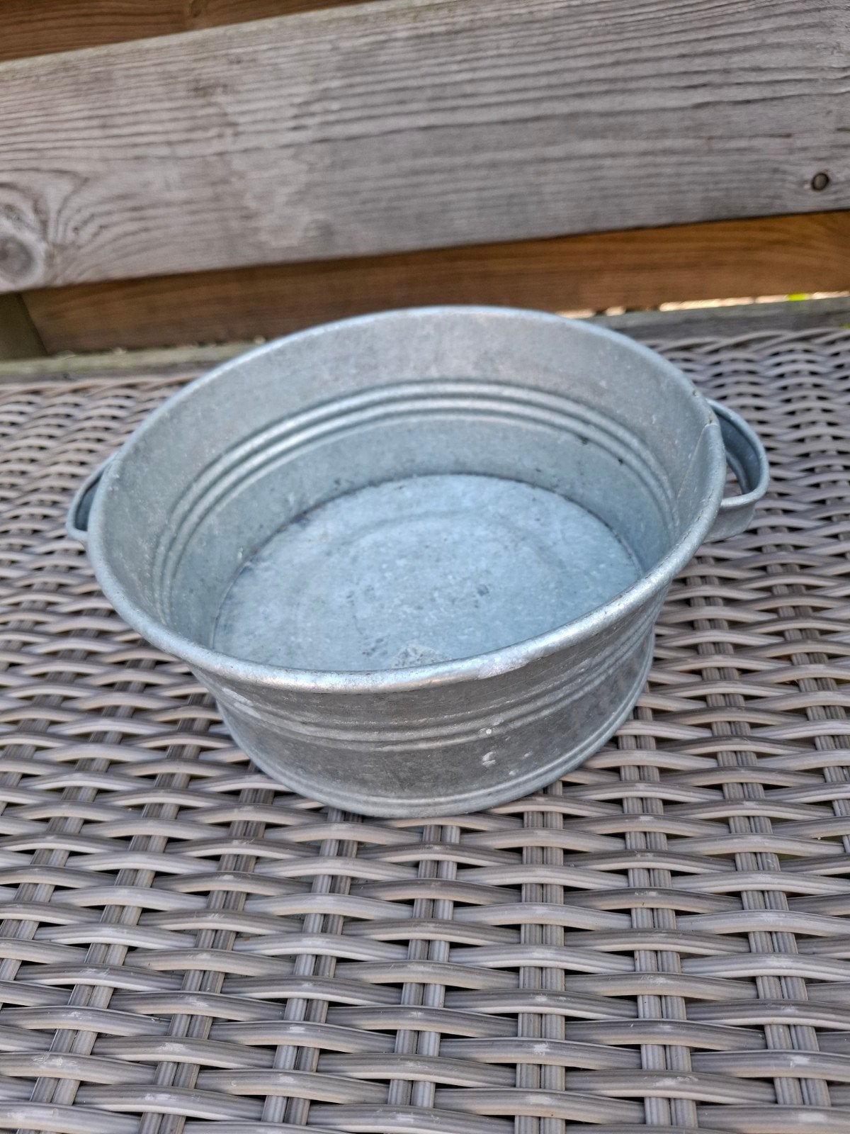 Zinken bakje. Teil zink. Bloembakje zink., Ophalen, Gebruikt, Minder dan 30 cm, Rond