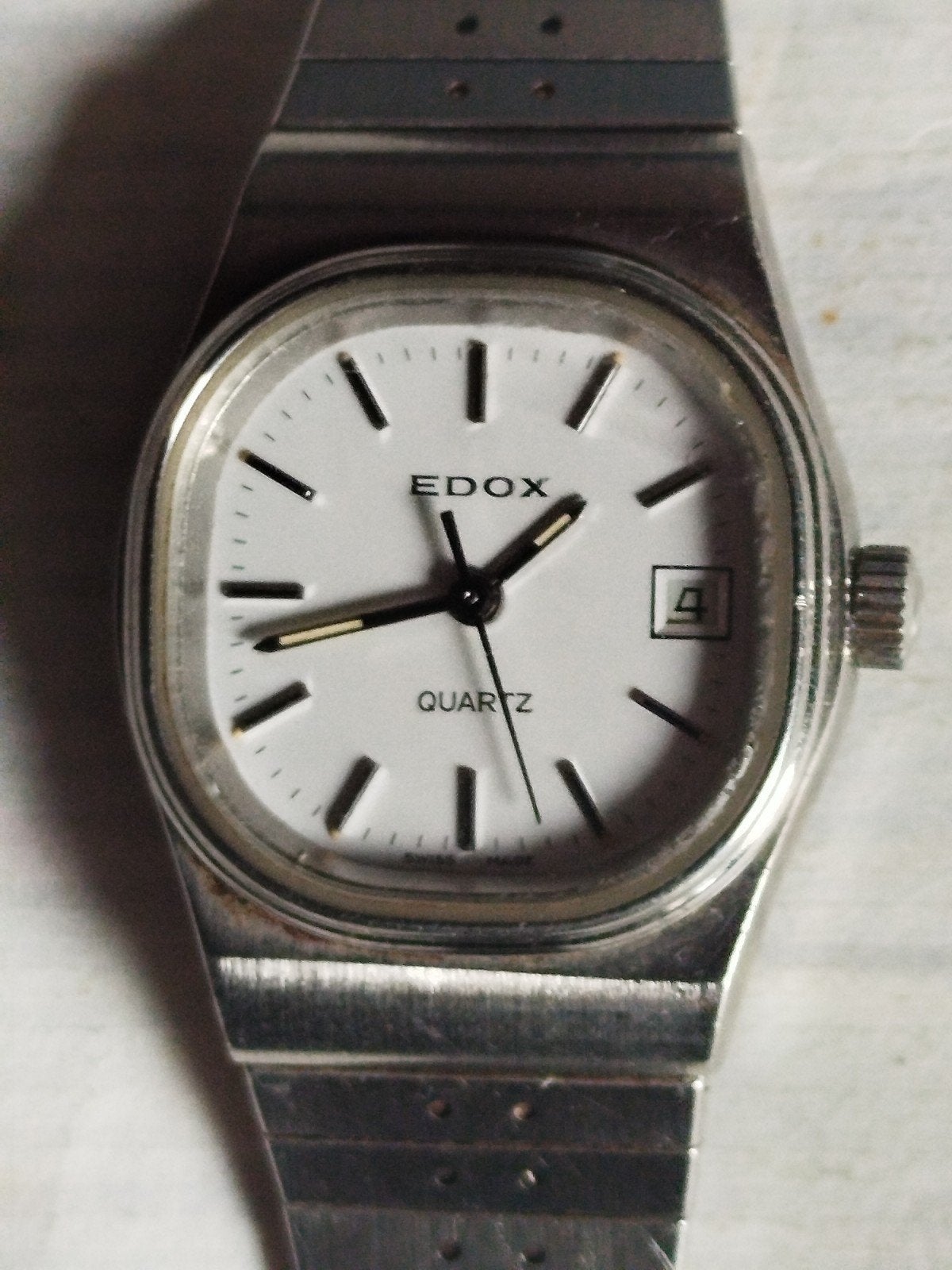 Edox Quartz Swiss, Ophalen of Verzenden, Staal, Overige merken, 1960 of later