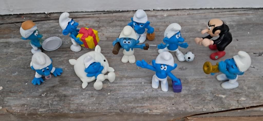 Set van 10 Smurfen figuren - 4 cm, Verzamelen, Smurfen, Ophalen of Verzenden, Gebruikt, Verschillende Smurfen, Poppetje, Figuurtje of Knuffel