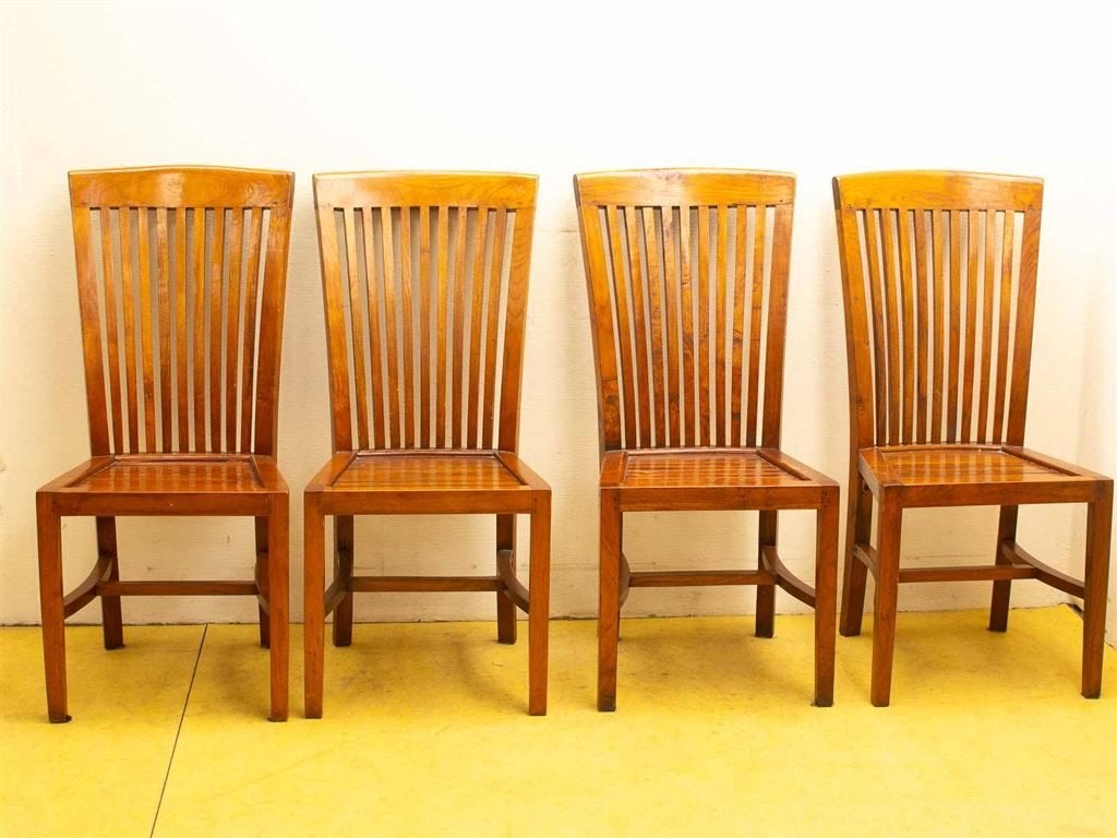 4 H.H.M houten eetkamerstoelen 34667