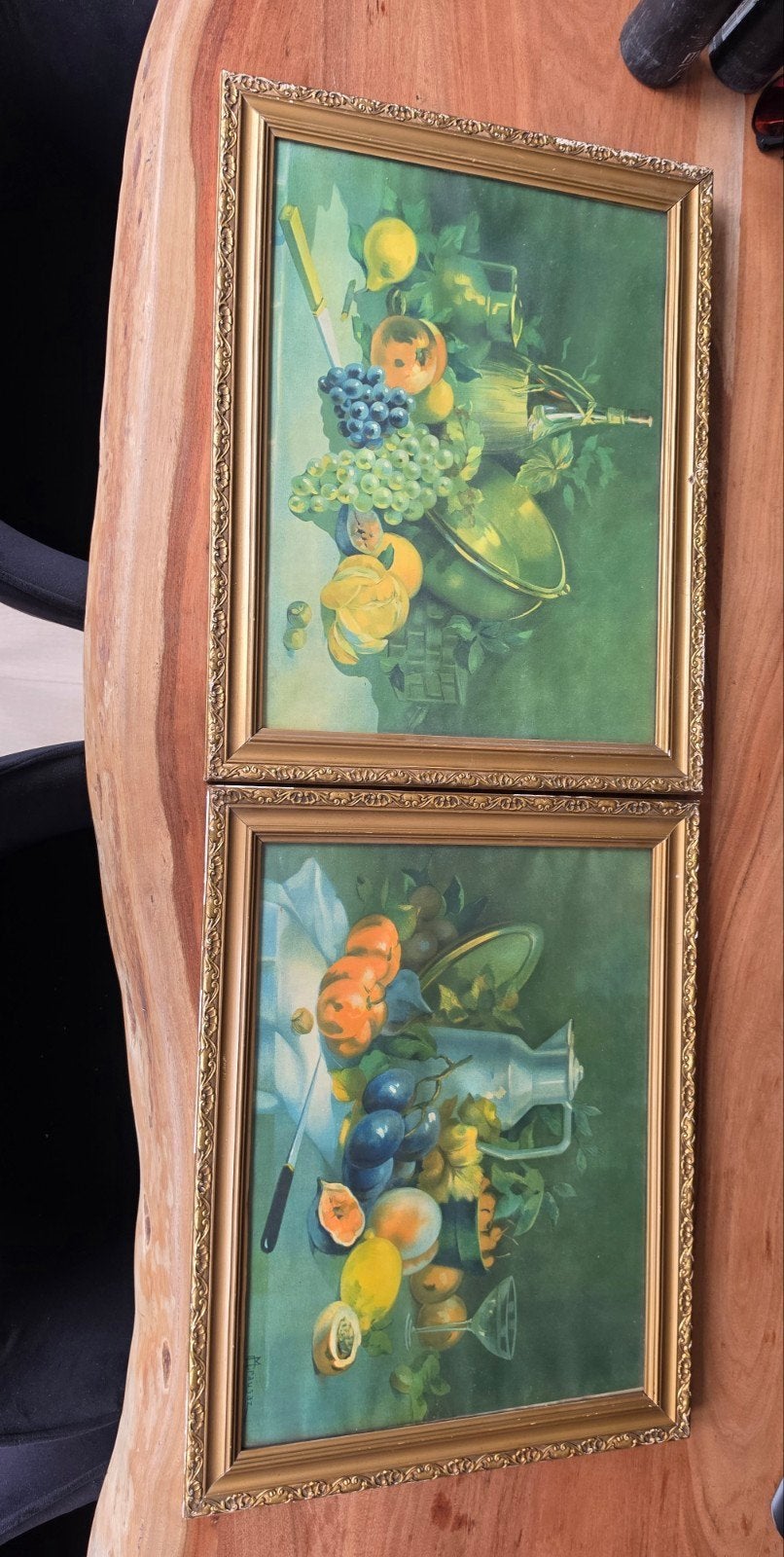 Set van 2 Vintage Stillevens Max Crausaz met lijst, Antiek en Kunst, Ophalen of Verzenden