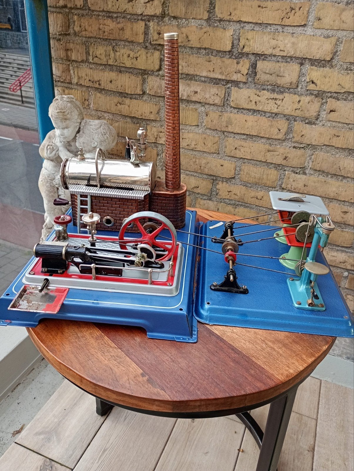 Wilesco Stoommachine met accessoires en aandrijfriem., Ophalen of Verzenden