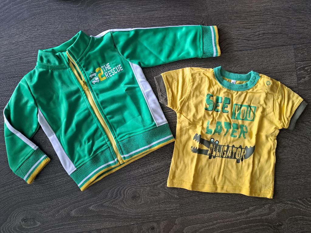 Jongens Vest en Shirt  Zeeman  - 74  jusa17, Kinderen en Baby's, Babykleding | Maat 74, Zeeman, Truitje of Vestje, Ophalen of Verzenden