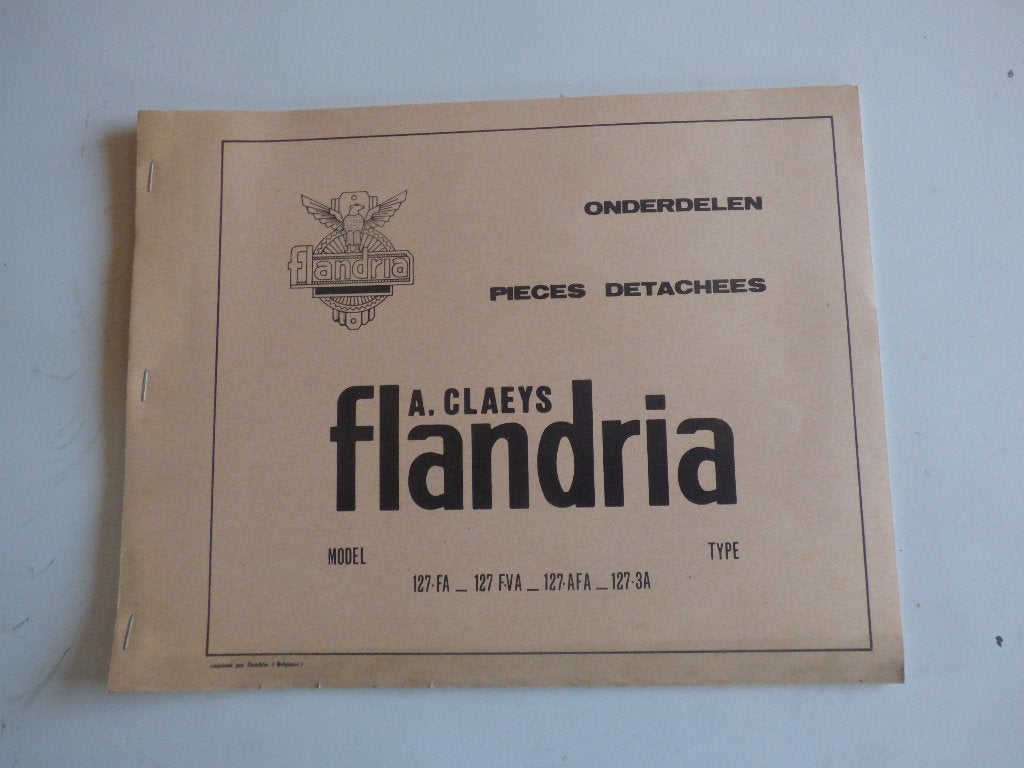 FLANDRIA ONDERDELENLIJST 127.FA - 127F.VA - 127.AFA - 127.3A, Ophalen of Verzenden, Zo goed als nieuw