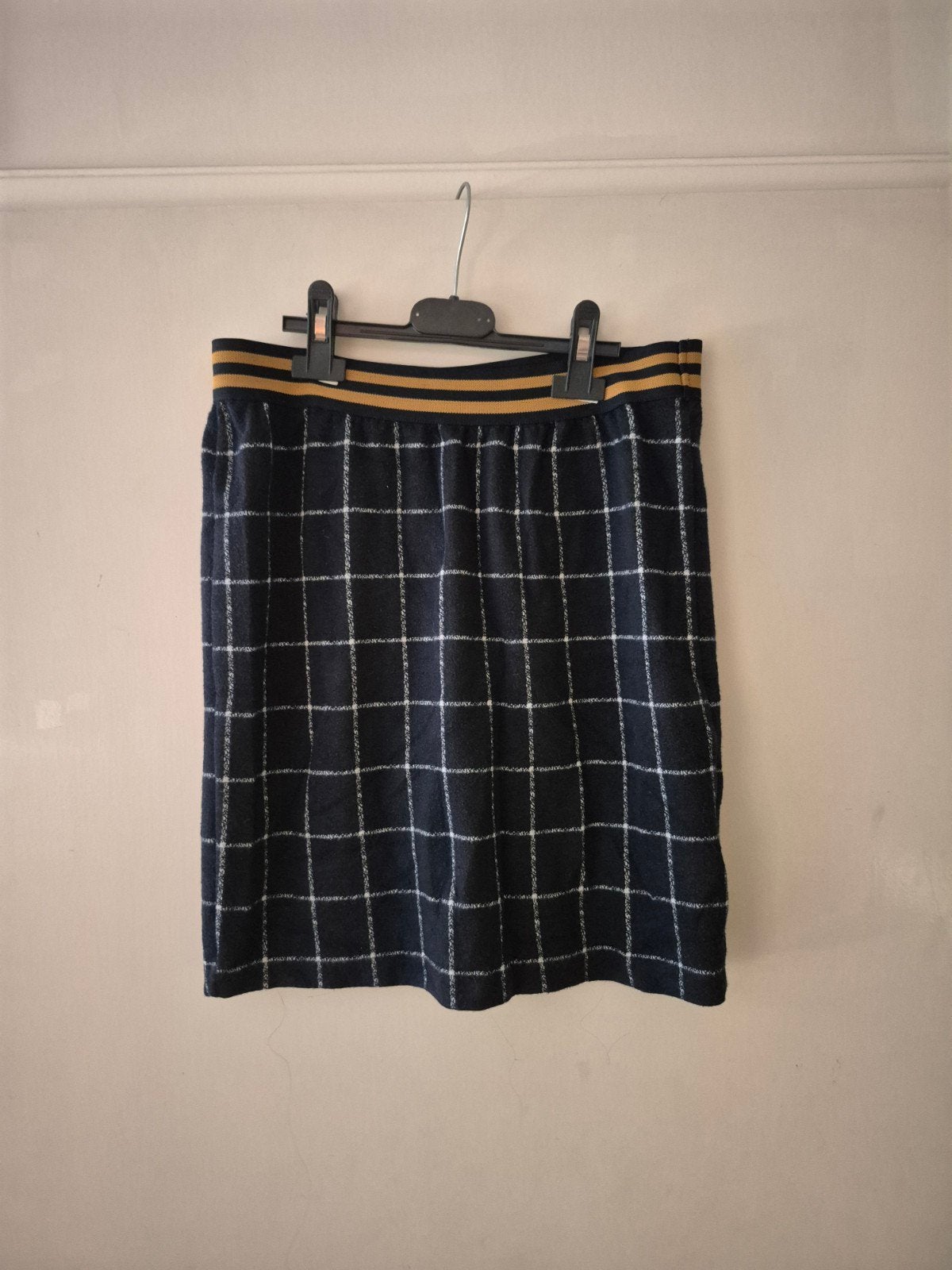 Geruite mini-rok met elastische tailleband, Kleding | Dames, Maat 38/40 (M), Blauw, Ophalen of Verzenden, Gedragen