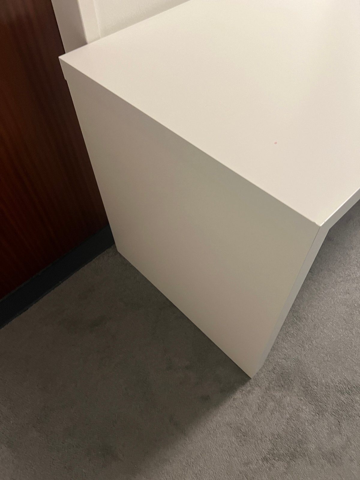 Wit bureau met lades en opbergruimte, Ophalen, Gebruikt, Met lades, Spaanplaat of MDF