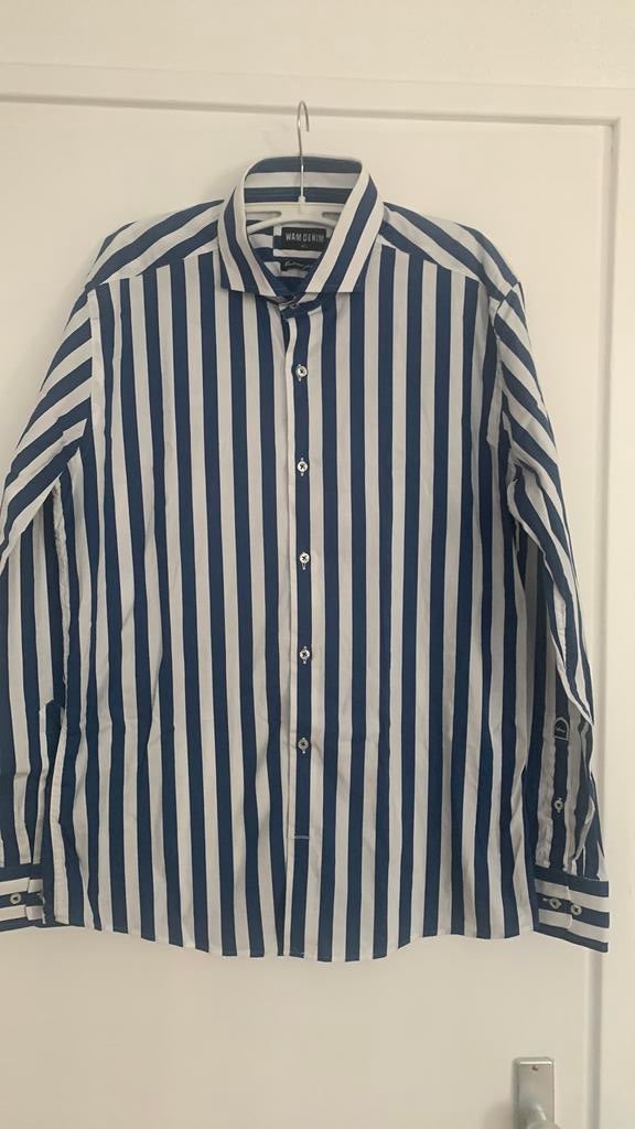 WAM DENIM, mt XL, izgst, Kleding | Heren, Overhemden, Ophalen of Verzenden, Zo goed als nieuw, Blauw, Halswijdte 43/44 (XL)