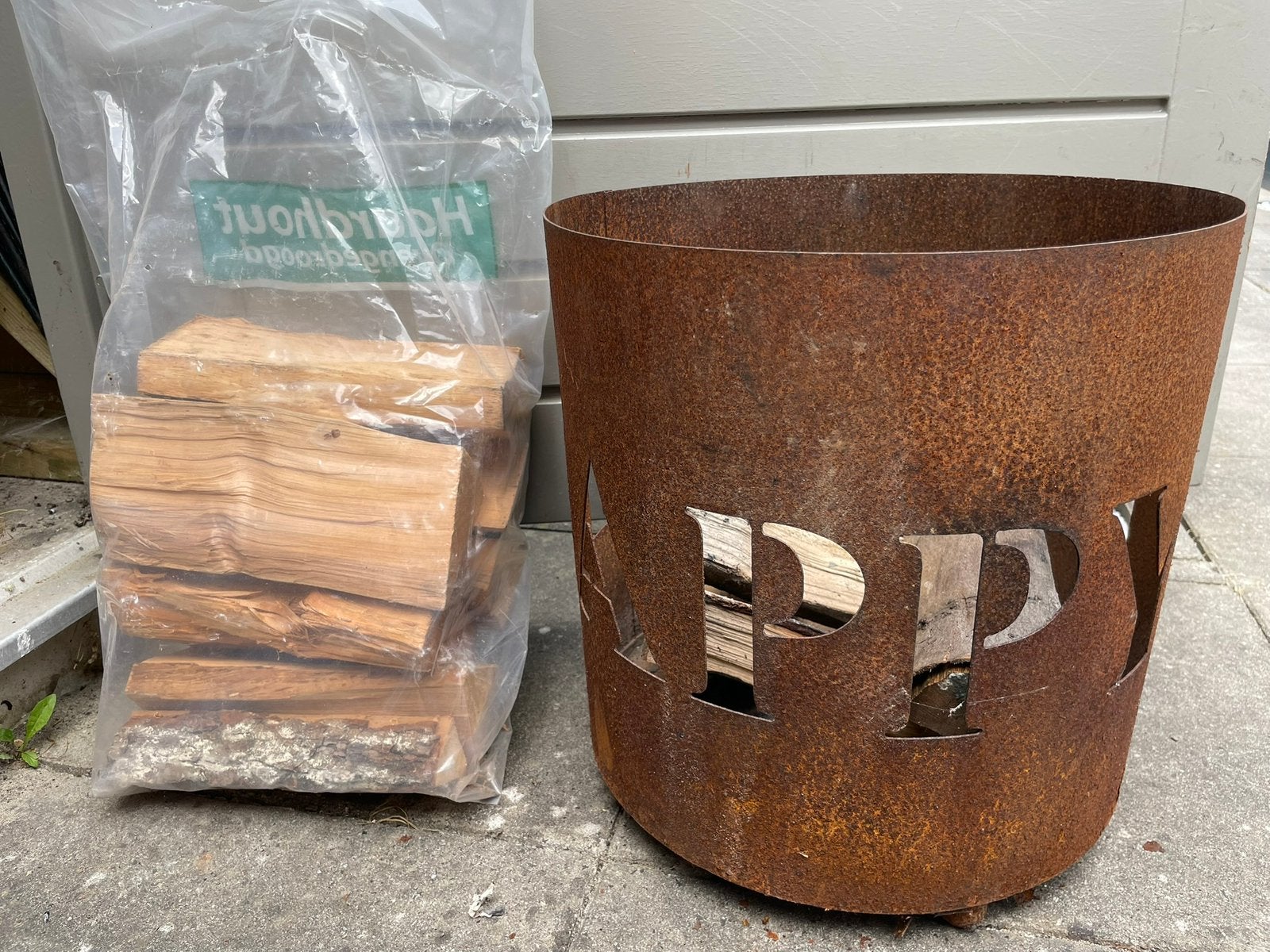 Stevige metalen vuurkorf, Ophalen of Verzenden, Gebruikt