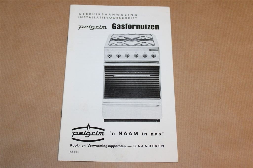Gebruiksaanwijzing Pelgrim Gasfornuizen - 1960, Ophalen of Verzenden, Zo goed als nieuw, Overige typen