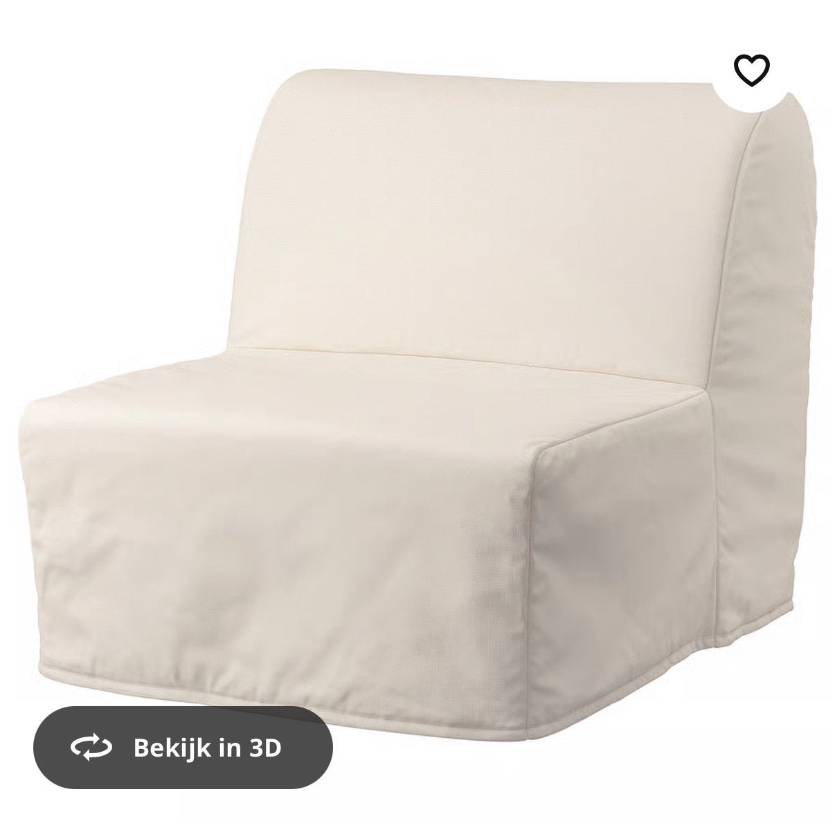 Ikea LYCKSELE LÖVÅS Slaapfauteuil, Huis en Inrichting, Slaapkamer | Slaapbanken, Ophalen, Zo goed als nieuw, Tweepersoons, 140 cm
