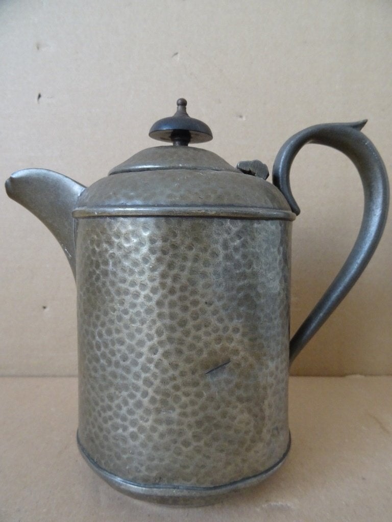 Antieke of vintage koffiekan Craftsman Pewter Sheffield 16cm, Ophalen of Verzenden