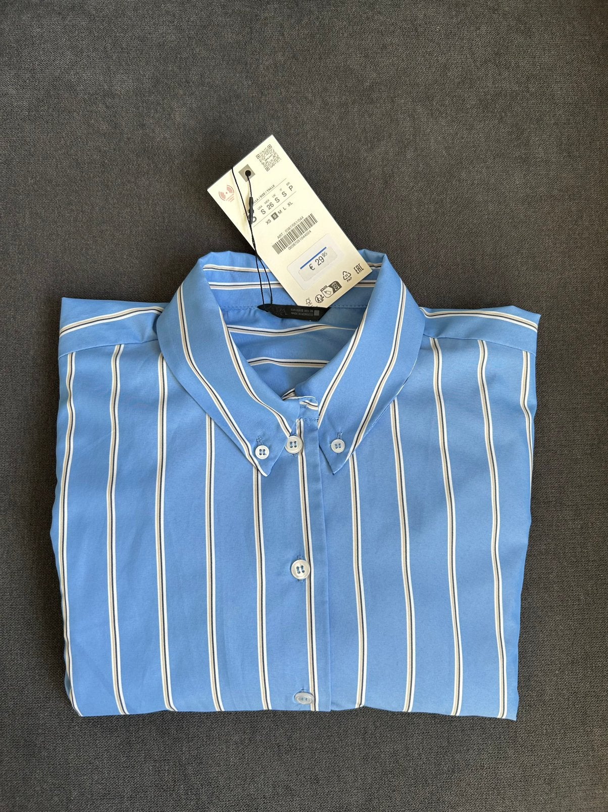 Zara blouse, Kleding | Dames, Blouses en Tunieken, Ophalen of Verzenden, Nieuw, Maat 36 (S), Blauw