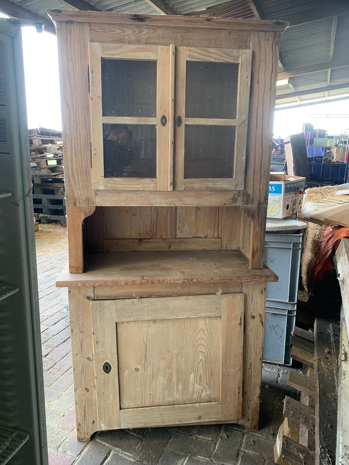 Oud geloogd grenen keuken kastje, Ophalen, Zo goed als nieuw, 25 tot 50 cm, Minder dan 100 cm