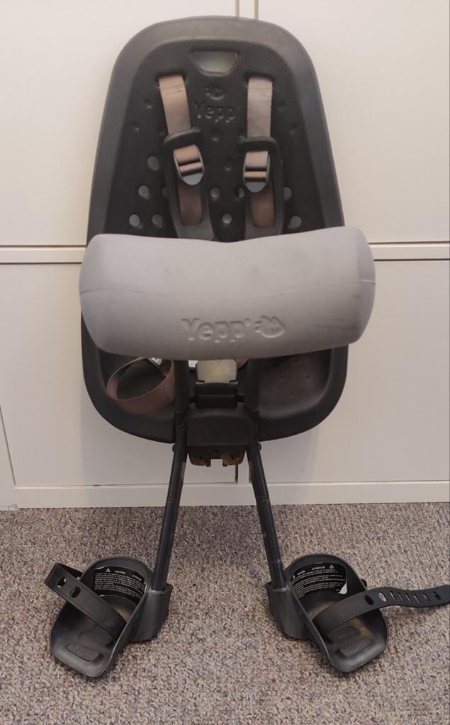 fietsstoeltje Yepp voorzitje met windscherm en adapter, Ophalen, Yepp, Voorzitje, Gebruikt