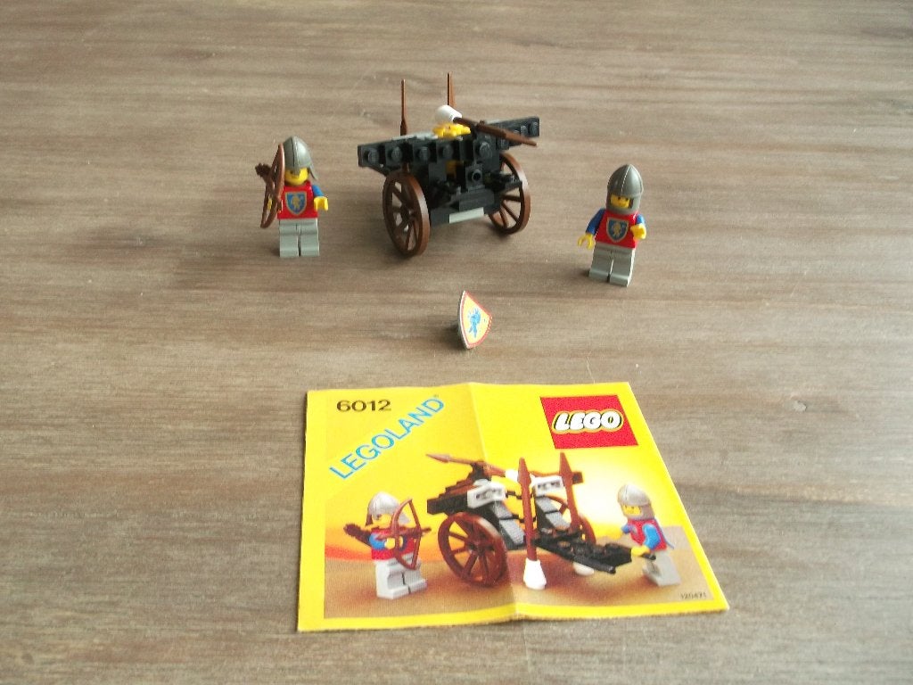 lego ridder 6012 siege cart (1986), Gebruikt, Lego, Ophalen of Verzenden, Castle
