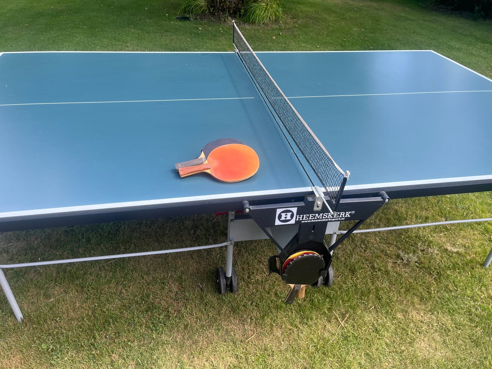 Tafeltennistafel Van Heemskerk, Sport en Fitness, Tafeltennis, Ophalen, Gebruikt, Tafel Indoor, Verrijdbaar