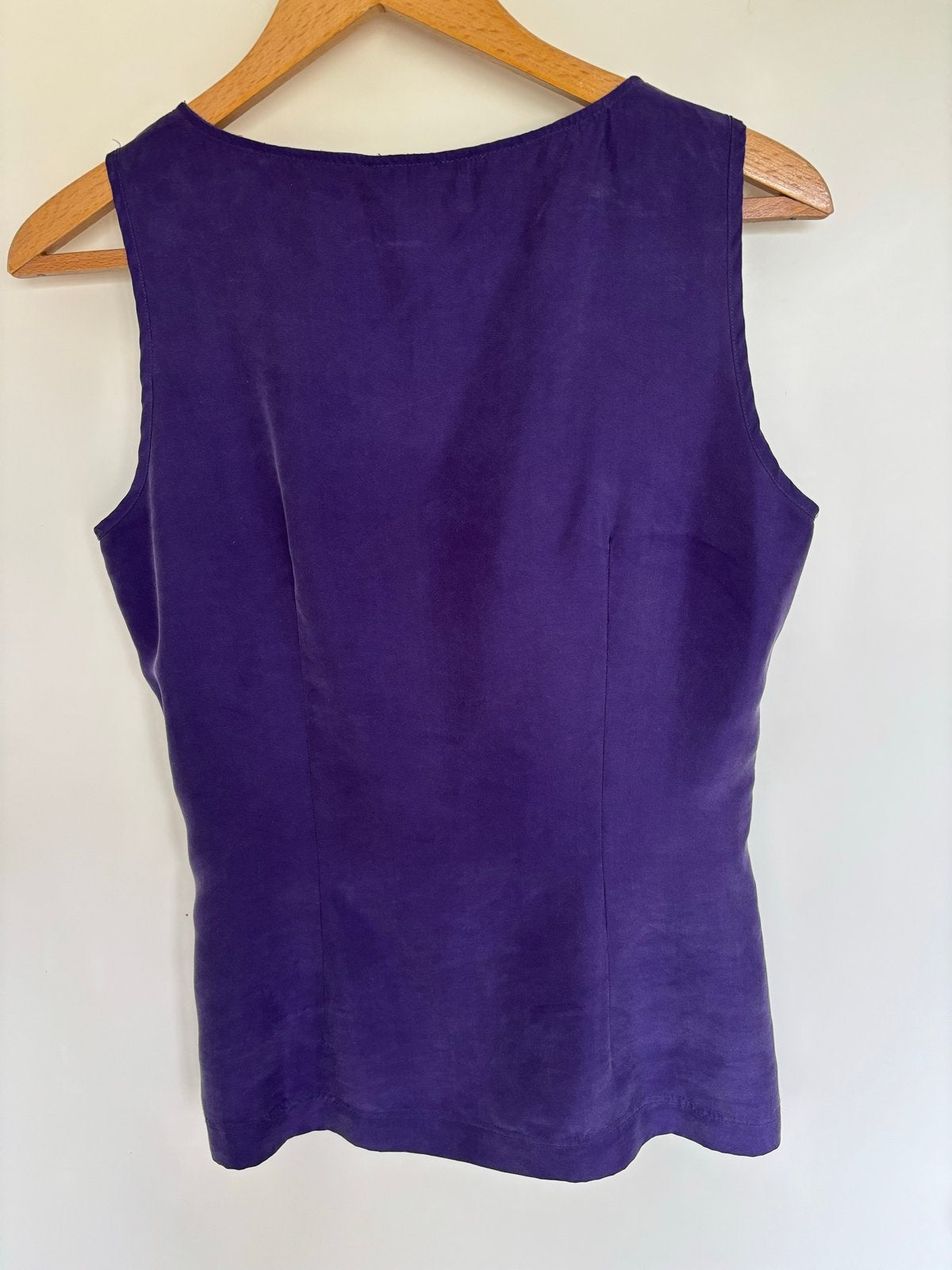 Zijden top maat 38, Kleding | Dames, Tops, Maat 38/40 (M), Paars, Ophalen of Verzenden, Zonder mouw