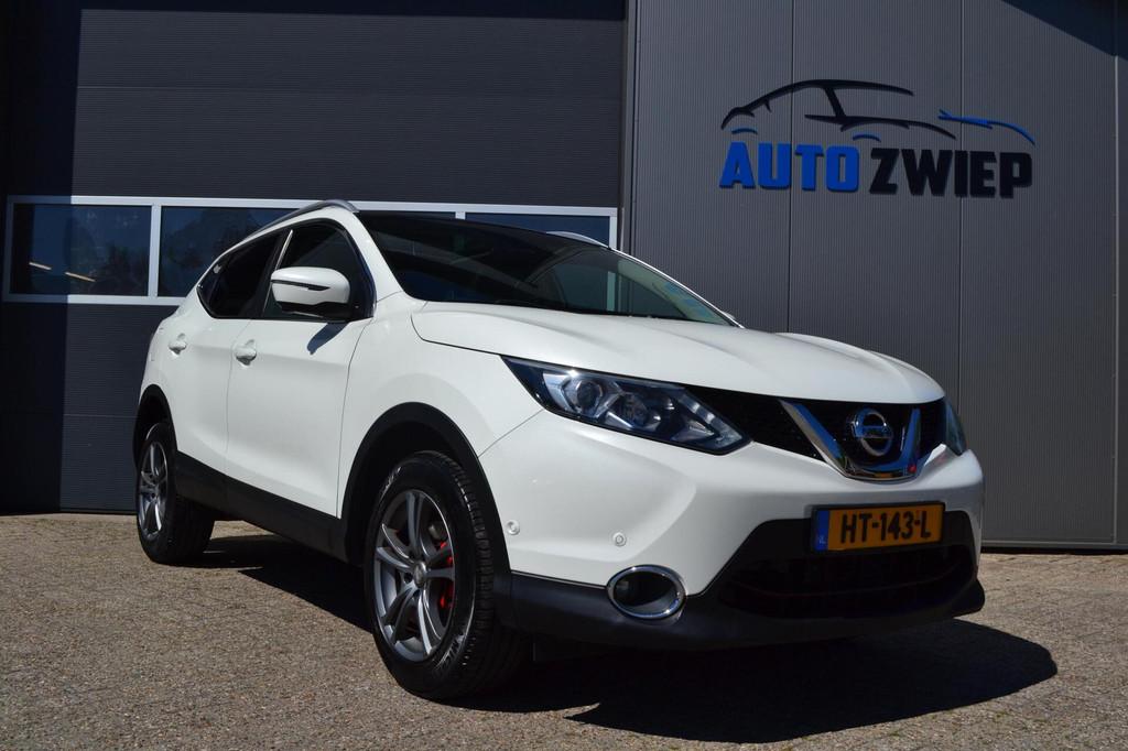 Nissan Qashqai 1.2 Tekna Pano/360 Camera/Trekhaak, 4 cilinders, 116 pk, Wit, Bedrijf