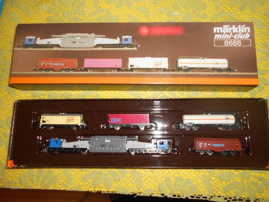 Märklin Z, 8688 Miniclub goederentrein o.a. met trafo wagon, Treinset, Gelijkstroom, Nieuw, Ophalen of Verzenden