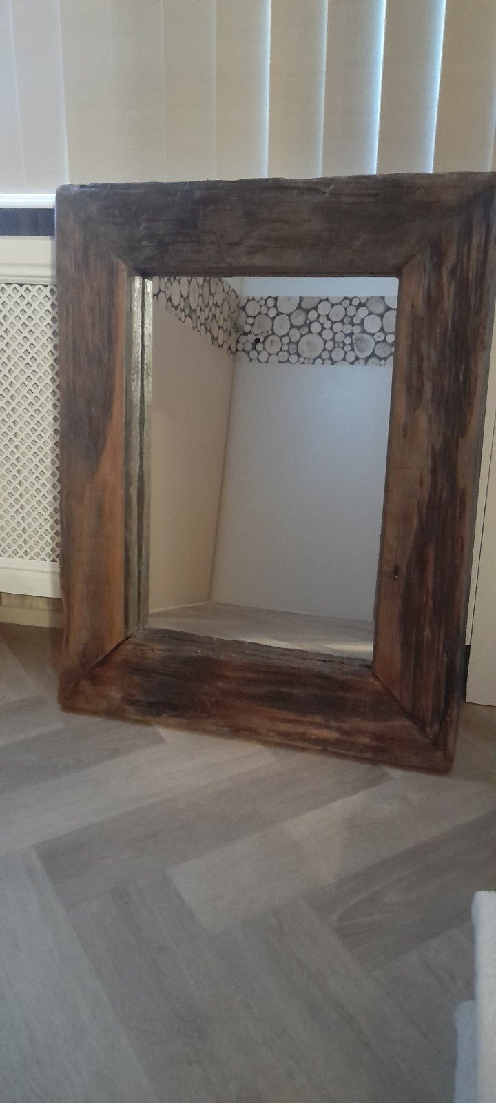 massief houten spiegel 60x80, Ophalen, Minder dan 50 cm, Minder dan 100 cm, Rechthoekig