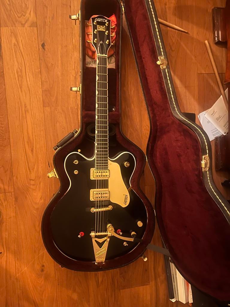 Gretsch Country Gentleman - Zeldzame Jet Black Finish, Muziek en Instrumenten, Ophalen of Verzenden, Zo goed als nieuw, Hollow body