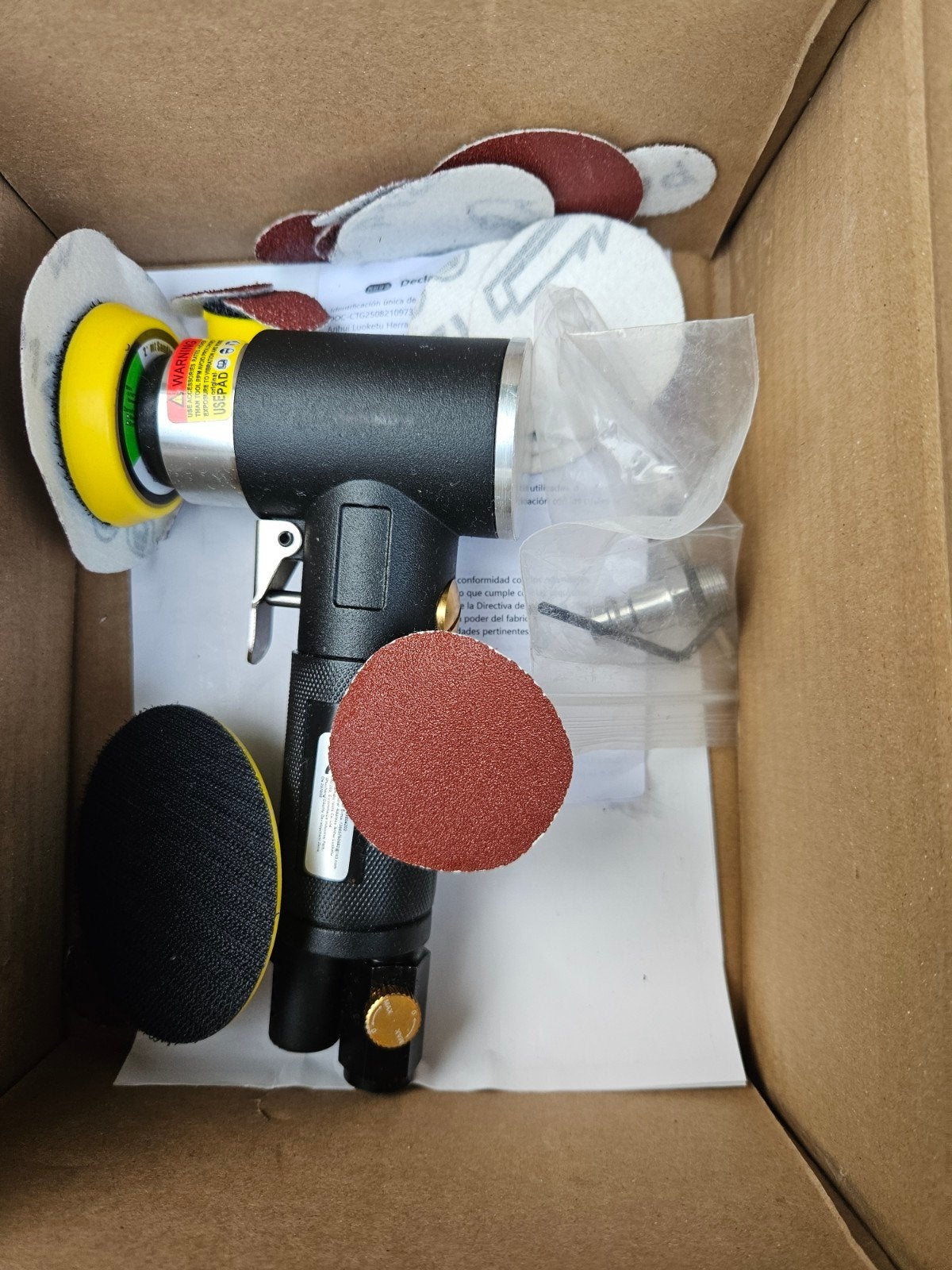 Compacte Pneumatische Schuurmachine met Schuurpads, Ophalen of Verzenden, Zo goed als nieuw, Minder dan 700 watt, Overige typen
