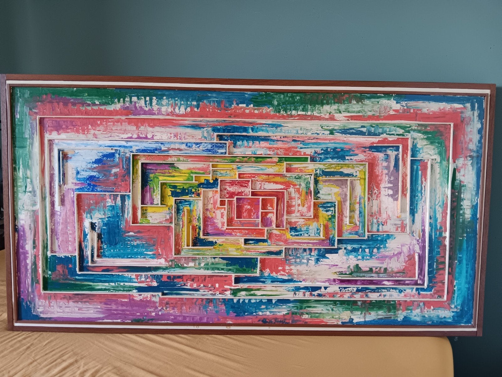 Schilderij met soort reliëf 3d effect, Ophalen, 3D-effect, Abstract