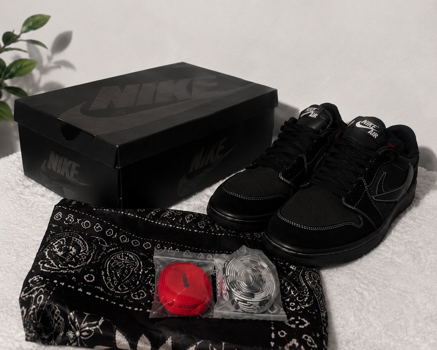 Nike Air Jordan 1 Low SP x Travis Scott Black Phantom, Verzenden, Zwart, Sneakers of Gympen, Gedragen