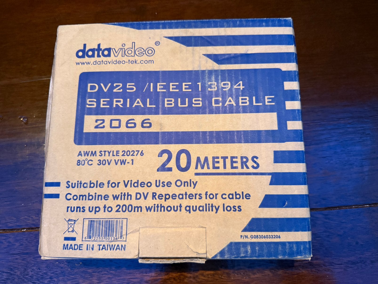 20 meter DV25 / ieee1394 / firewire serial bus cable NIEUW, Ophalen of Verzenden, Nieuw, 10 meter of meer, Coaxiale kabel