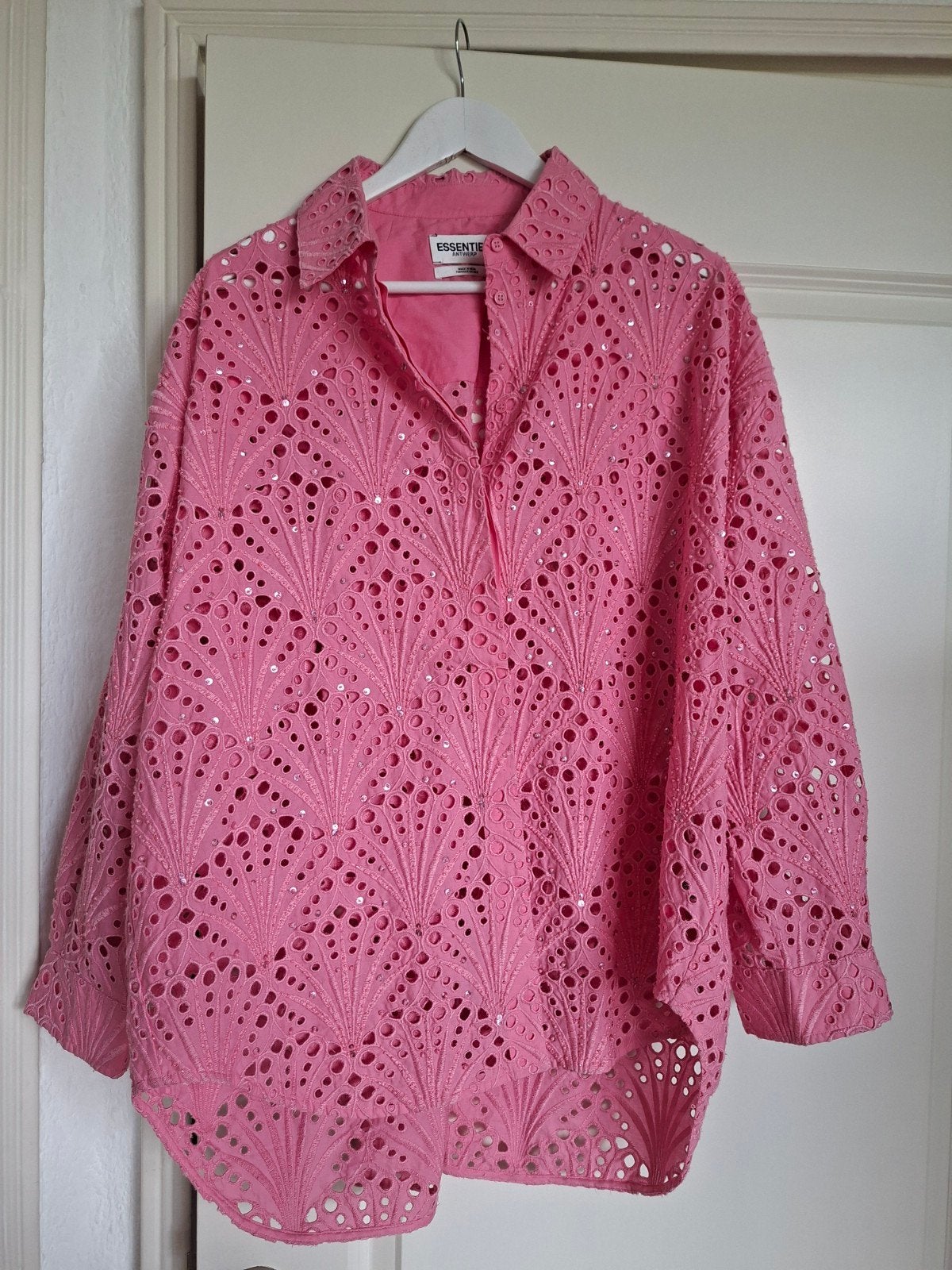 Essentiel Antwerp Roze Oversized Blouse met Glitters Maat S, Nieuw, Ophalen of Verzenden, Essentiel Antwerp, Roze