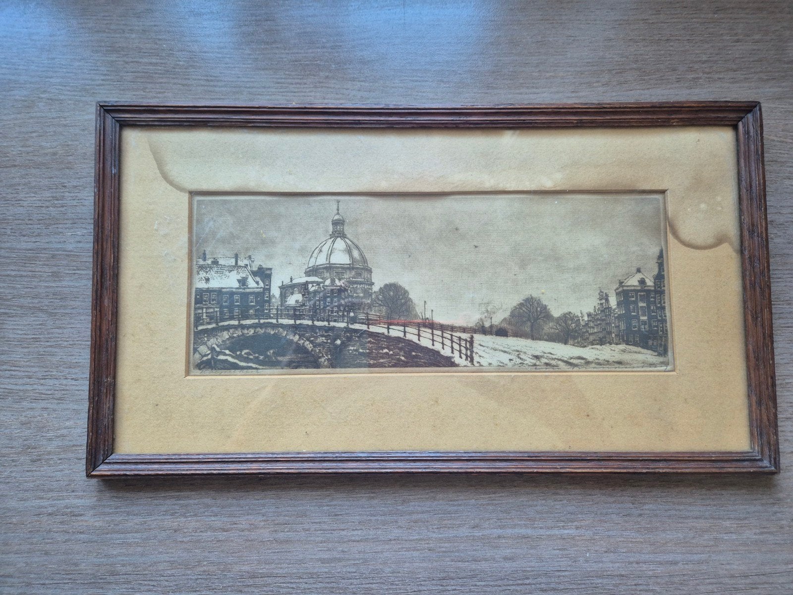 corneles brandenburg 1884-1954, Ets, Architectuur, 31 cm, 12 cm