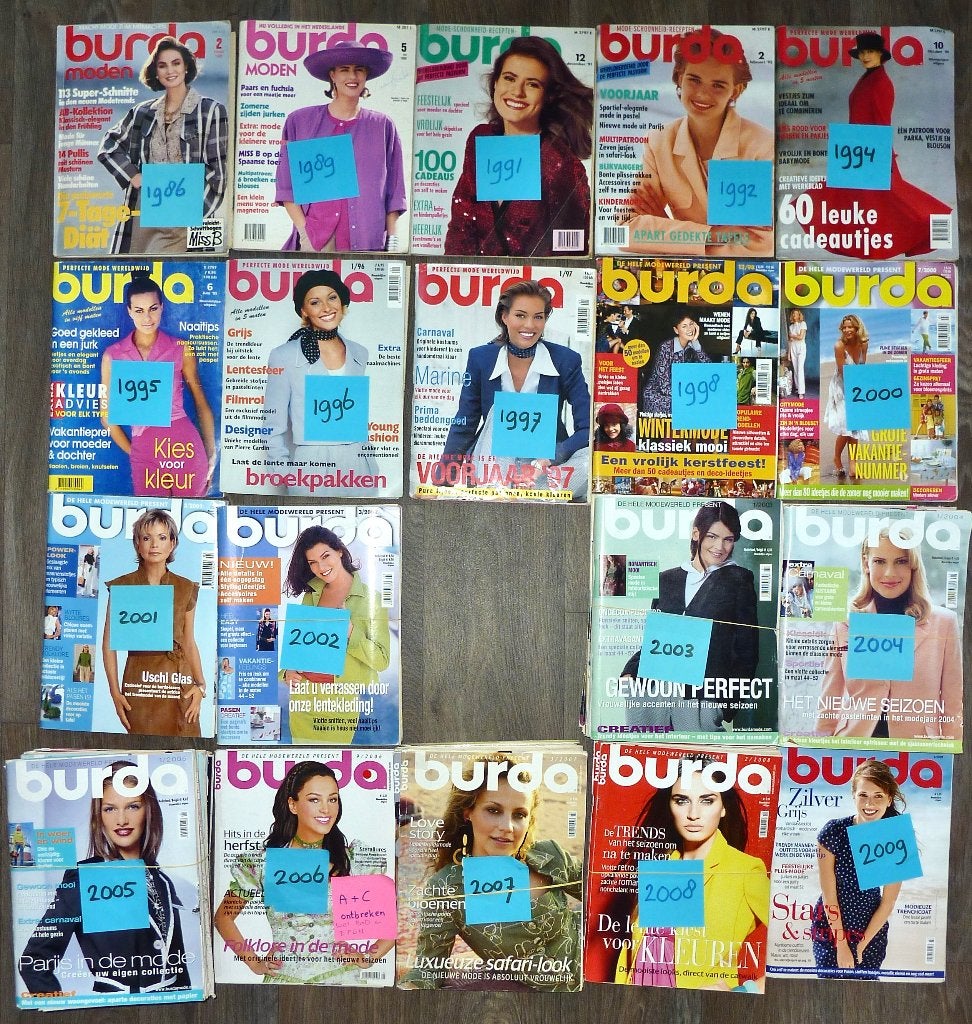 BURDA 1986-2009, Hobby en Vrije tijd, Ophalen, Overige typen, Vrouw, Burda