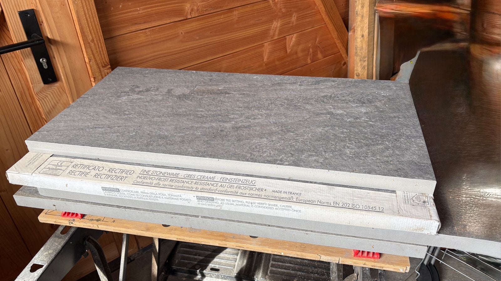 4 stuks keramische buitentegels 40x80x3, Tuin en Terras, Ophalen, Keramiek, Nieuw, Minder dan 5 m²