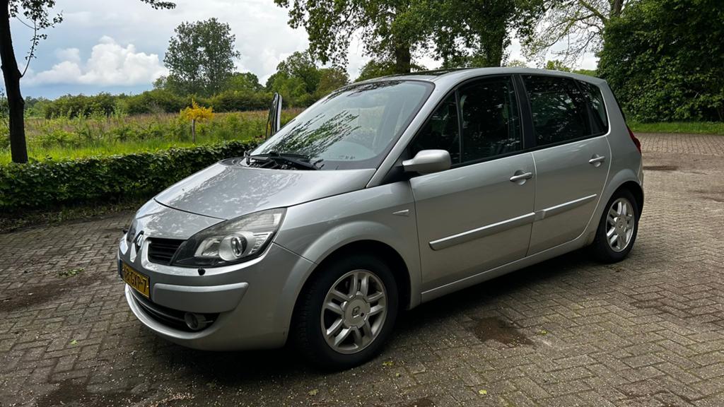 Renault Scénic 2.0 16V 99KW AUT 2008 Grijs APK sept 2026, Auto's, 1998 cc, 1250 kg, 4 cilinders, Origineel Nederlands