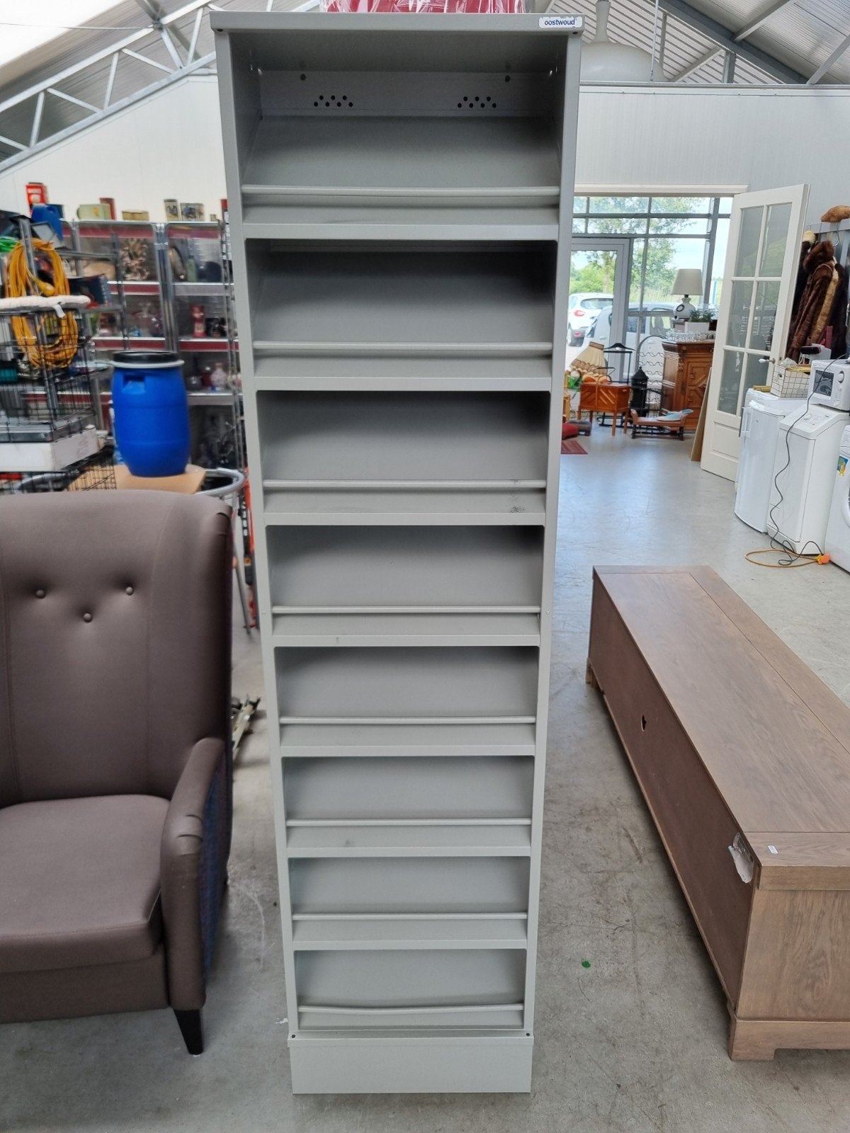 Metalen Folderkast / Tijdschriftenrek, Ophalen, Met plank(en), Minder dan 50 cm, Gebruikt