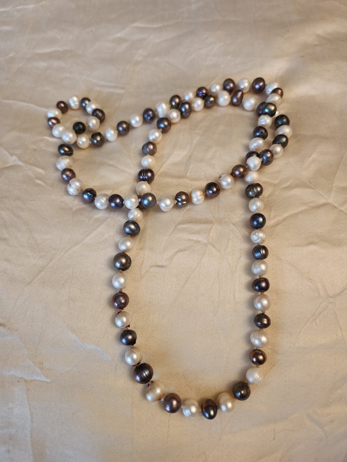 Vintage Echte Parels Ketting, Ophalen of Verzenden, Zo goed als nieuw, Overige materialen