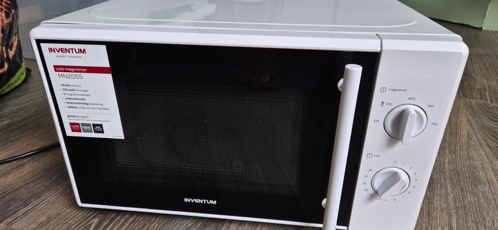 Inventum Magnetron Wit Niet of nauwelijks gebruikt, Ophalen of Verzenden, Zo goed als nieuw, Minder dan 45 cm