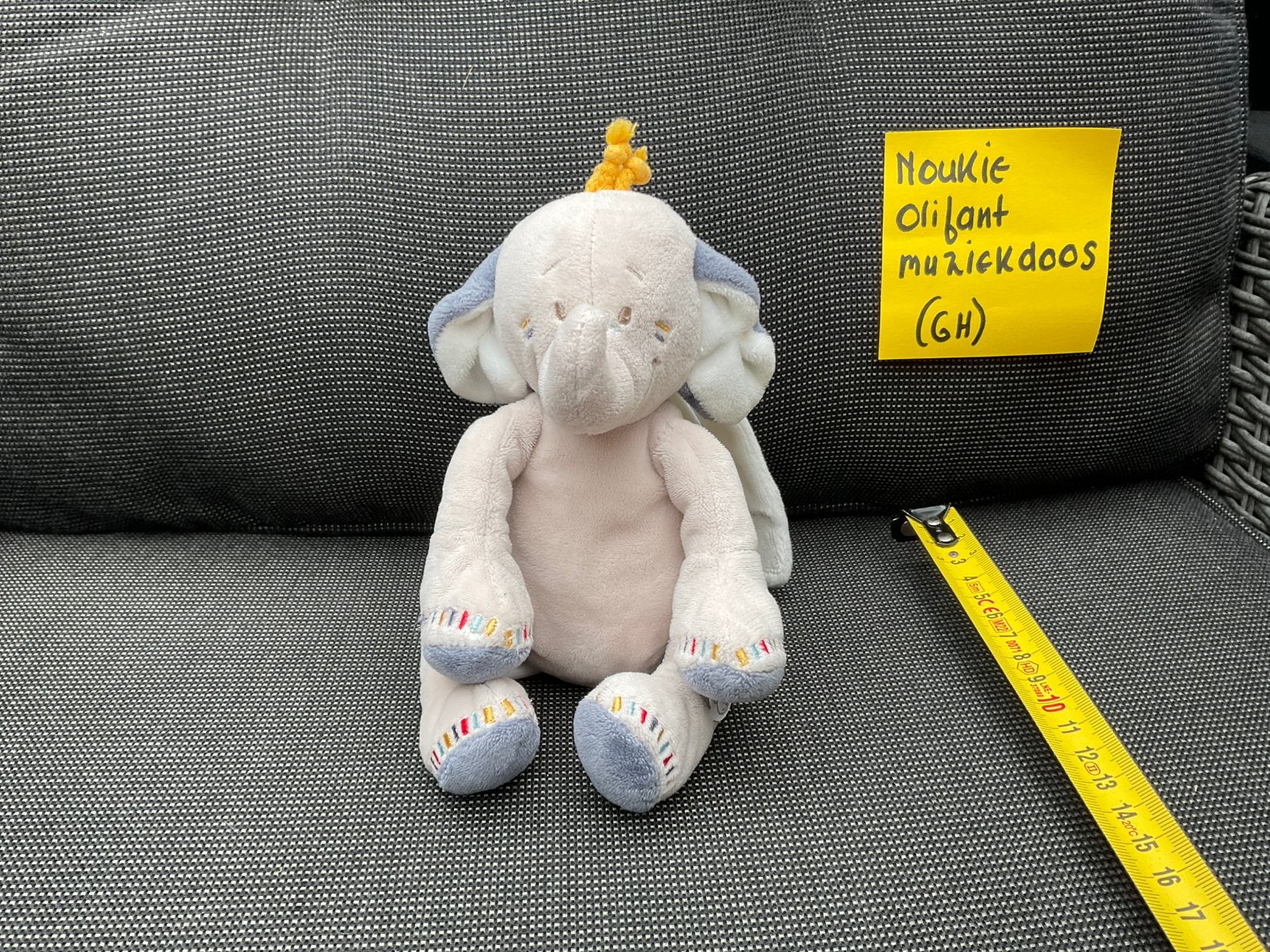 Nieuw Noukies Noukie’s olifant muziekdoosje knuffel, werkt, Ophalen, Nieuw, Olifant