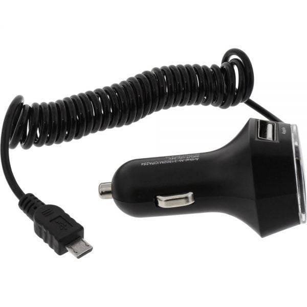 USB-A Autolader met Micro-USB spiraalkabel – 2 poorten, 3,1A, Ophalen of Verzenden, Nieuw, Samsung