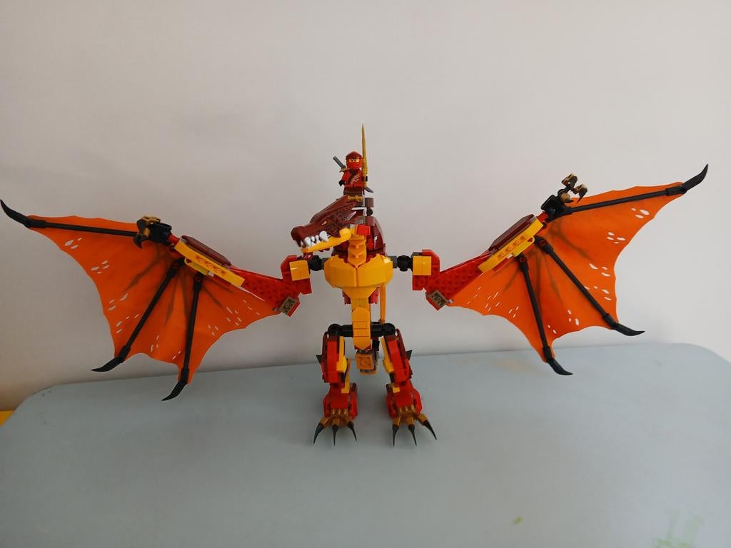 Lego Ninjago 71753 Vuurdraak aanval, Kinderen en Baby's, Speelgoed | Duplo en Lego, Gebruikt, Lego, Ophalen of Verzenden, Inclusief minifiguren