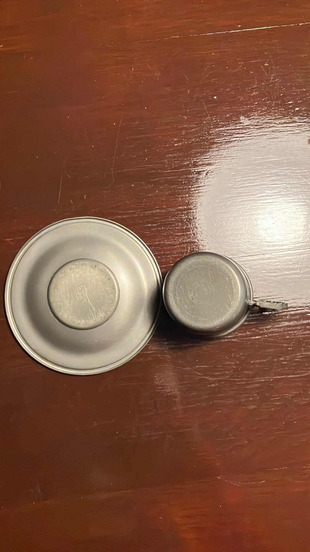 Tin kop en schotel Tiel, Antiek en Kunst, Ophalen of Verzenden