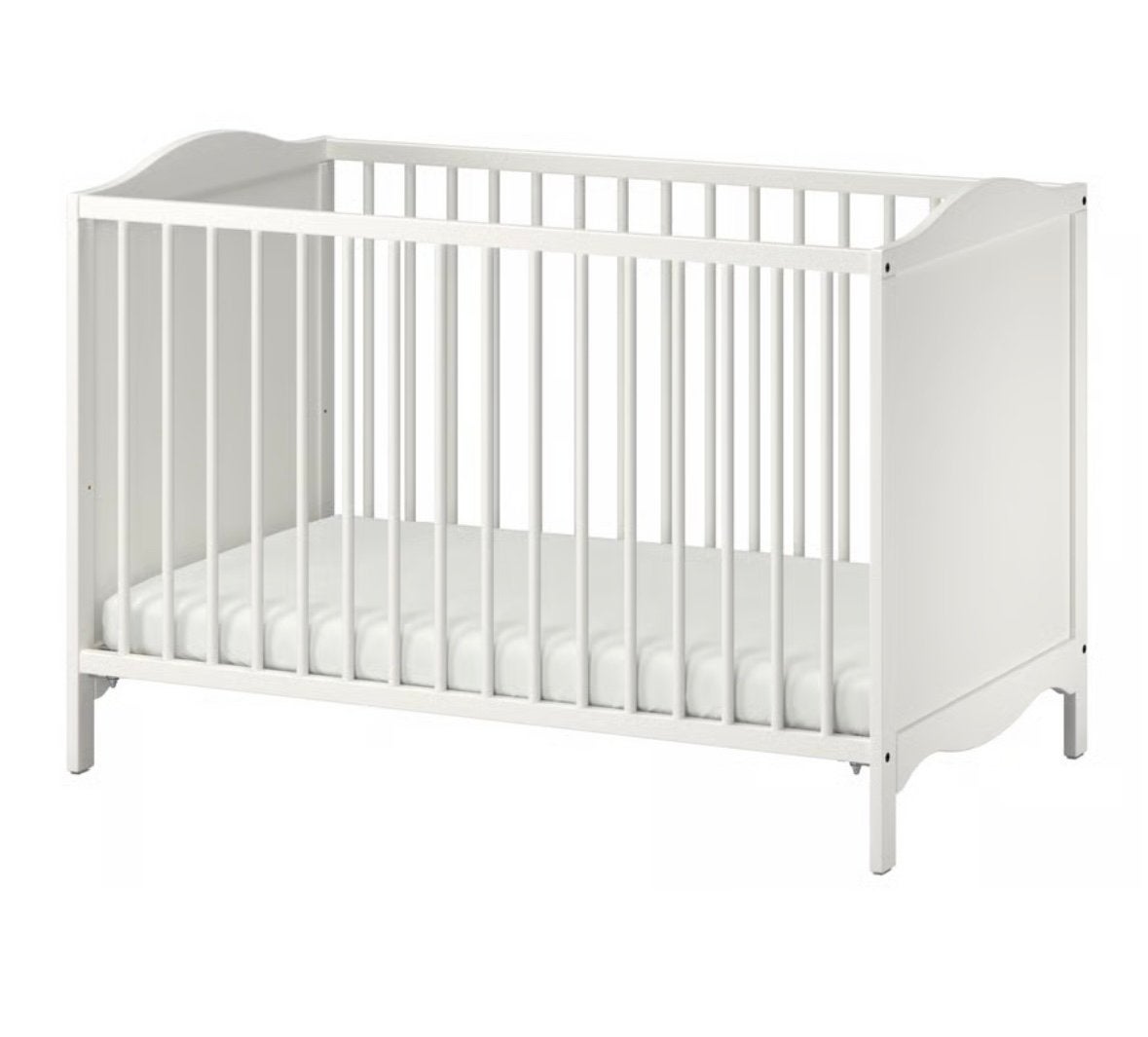 Wit babybedje/ledikant met matras, Kinderen en Baby's, Ophalen of Verzenden, Gebruikt, Ledikant