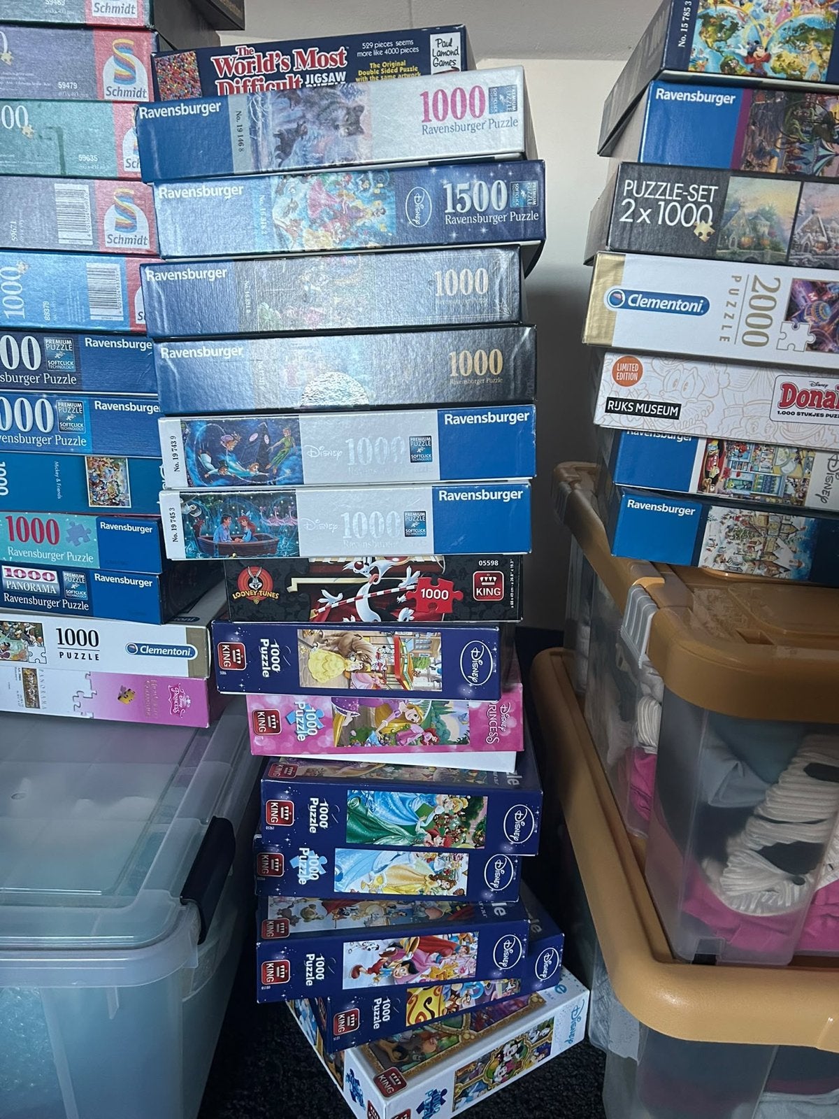 Grote collectie legpuzzels 37 stuks vml Disney, Ophalen, 500 t/m 1500 stukjes, Gebruikt, Legpuzzel