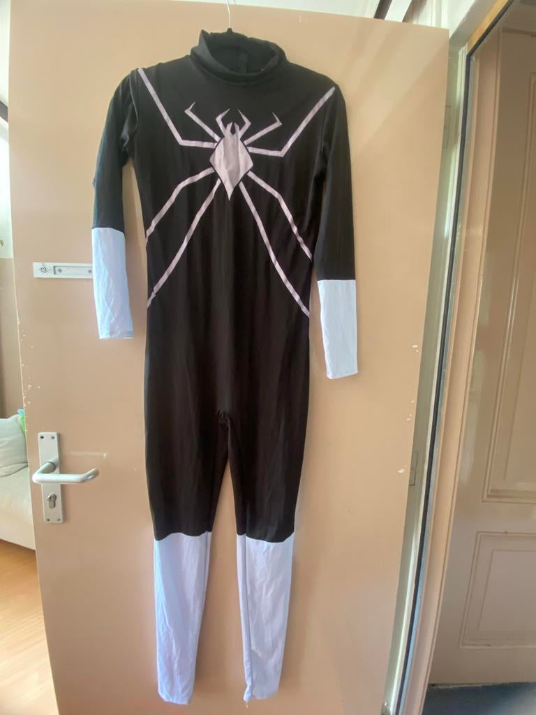 Spiderman kostuum zwart wit - Maat S/M, Kleding | Dames, Carnavalskleding en Feestkleding, Zo goed als nieuw, Halloween, Maat 36 (S)