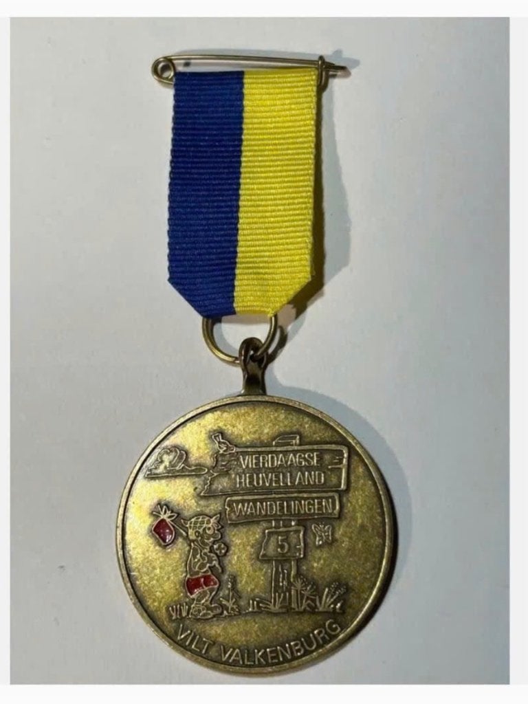 Medaille Vierdaagse Heuvelland Wandelingen Vilt Valkenburg, Postzegels en Munten, Penningen en Medailles, Ophalen of Verzenden
