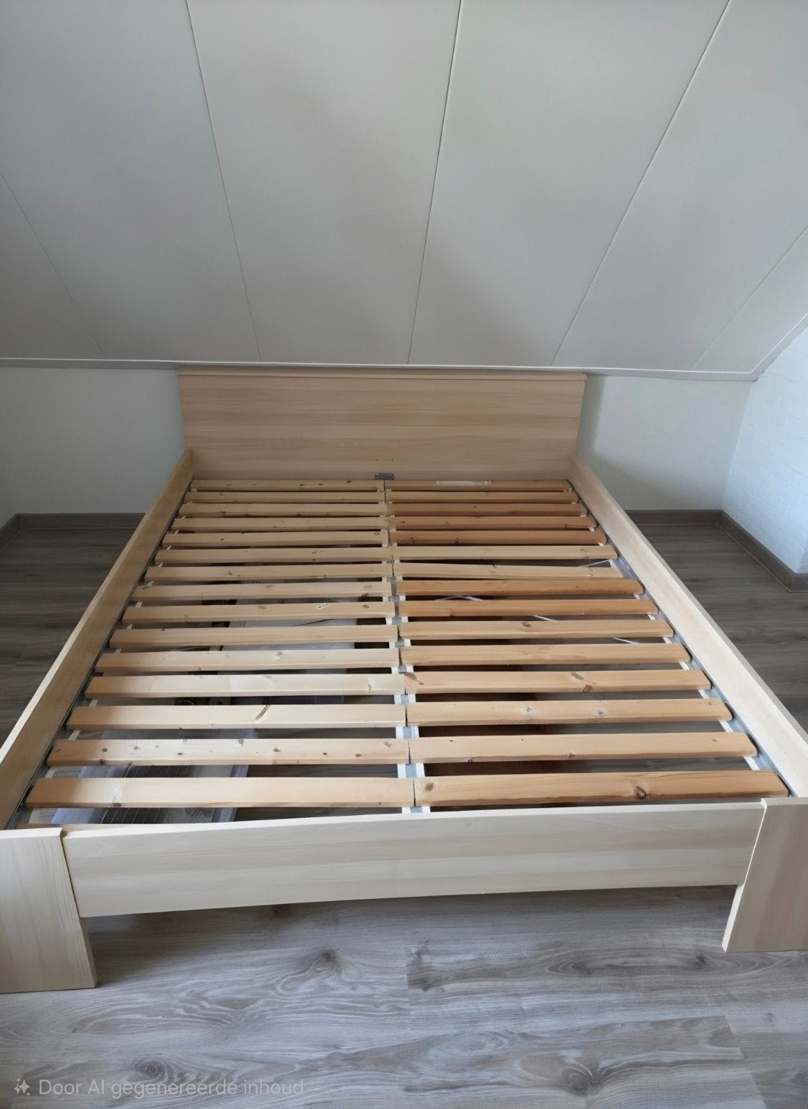 IKEA MALM bed 160x200 cm eiken - compleet met matrassen, Ophalen, Overige kleuren, Tweepersoons, Zo goed als nieuw